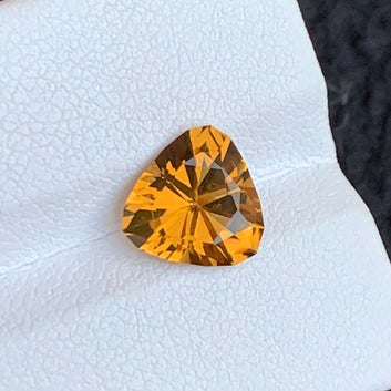 Natural Honey Citrine from Brazil, Triangular Cut 2.25 Cts