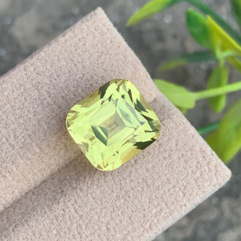 8.37 Carats Lemon Quartz Gemstone with Cushion Cut from Brazil – Natural Yellow Quartz