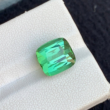 Apple Green Tourmaline - 6.45 Carats Cushion Shape - Mint Green Tourmaline