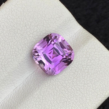 2.95 Ct Pink Purple Amethyst – Cushion Cut | Natural Brazilian Gemstone
