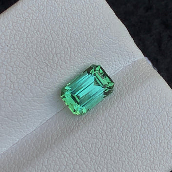 Loose Mint Green Tourmaline, Emerald Cut 1.25 Carats