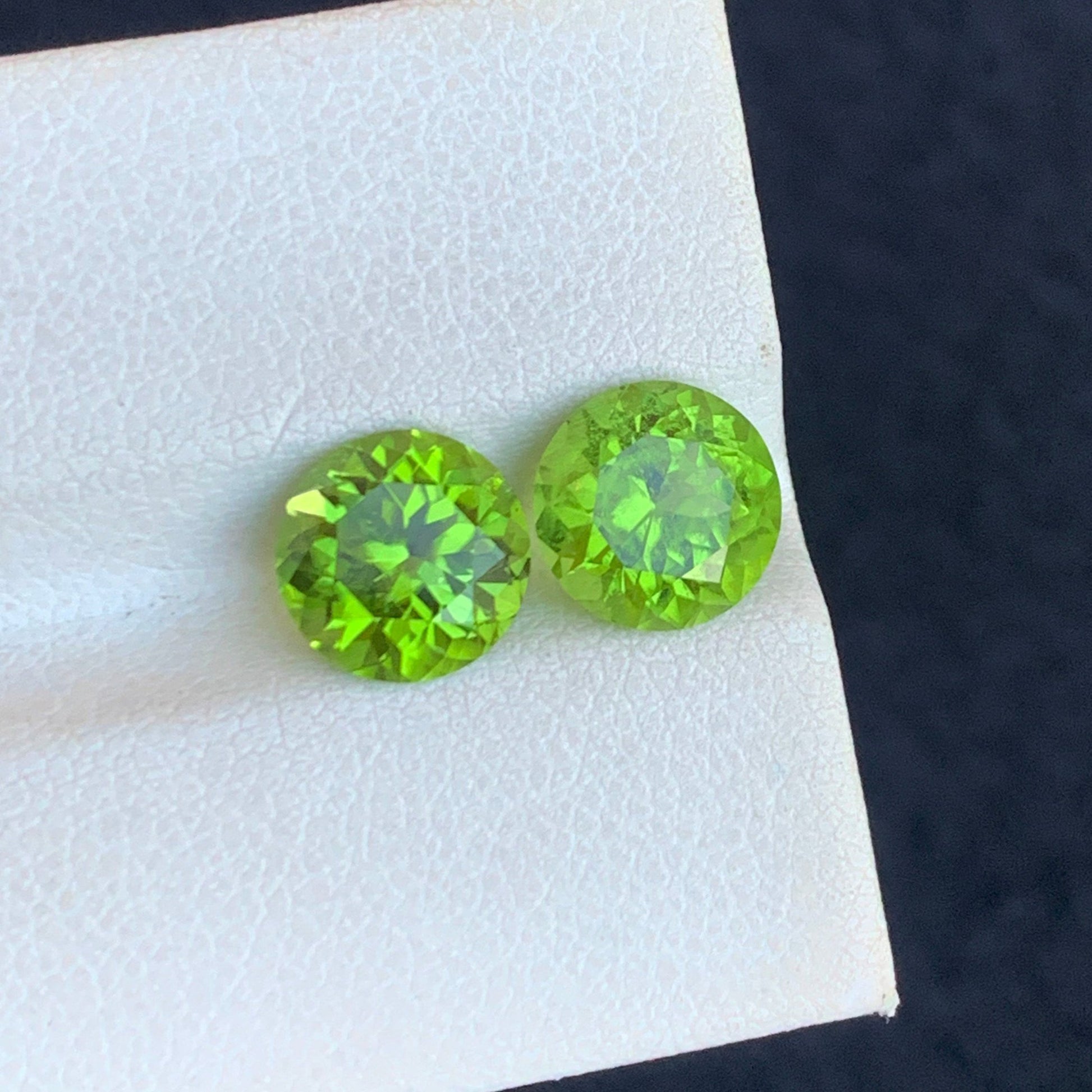 Green Peridot Earrings Pair