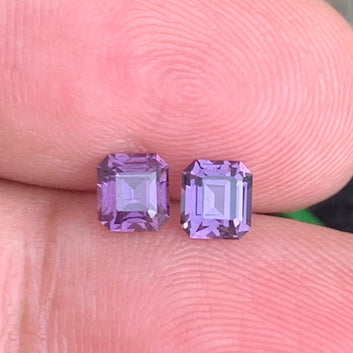 Pink Purple Spinel pair
Pink Purple Spinel earrings