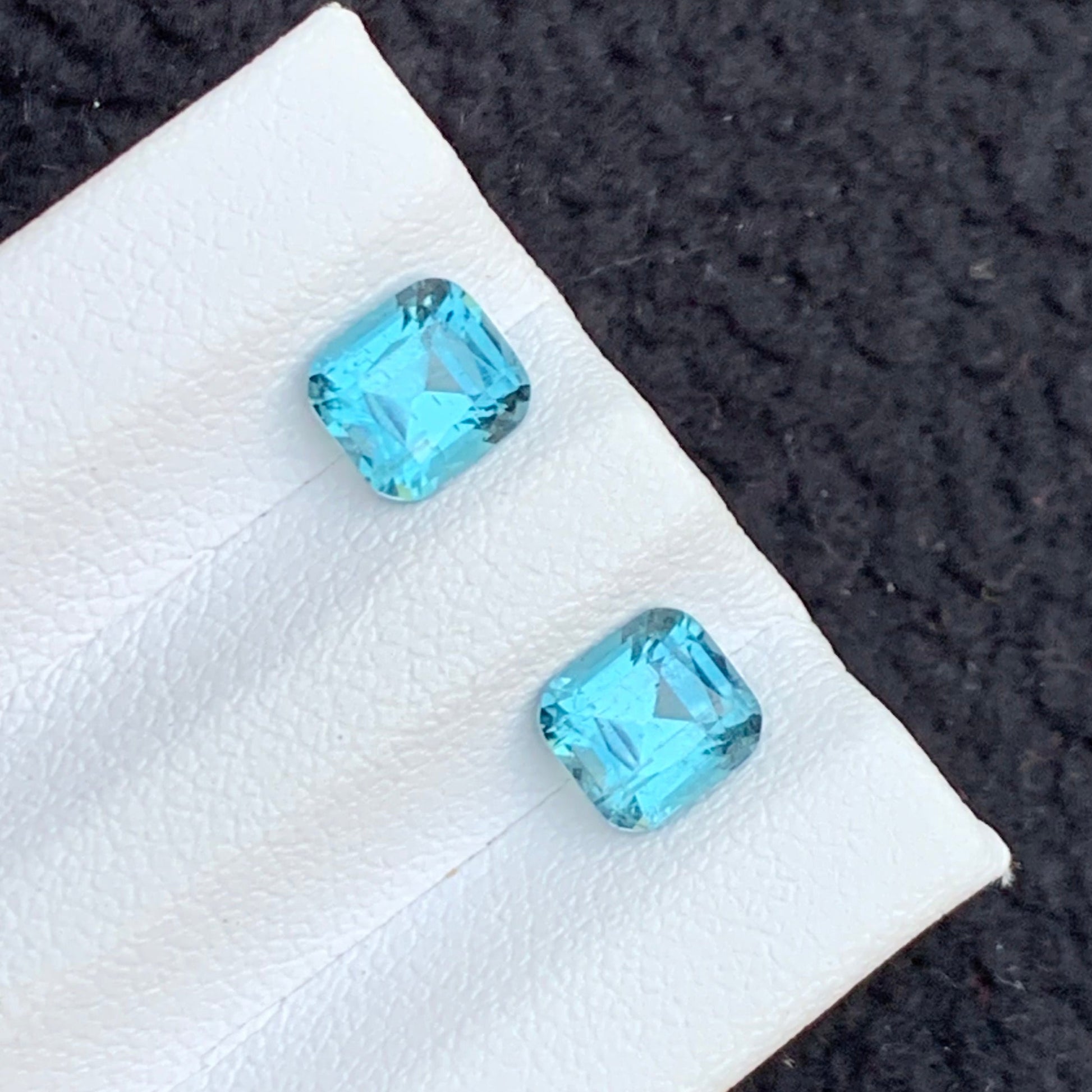 Neon blue Gemstone pair