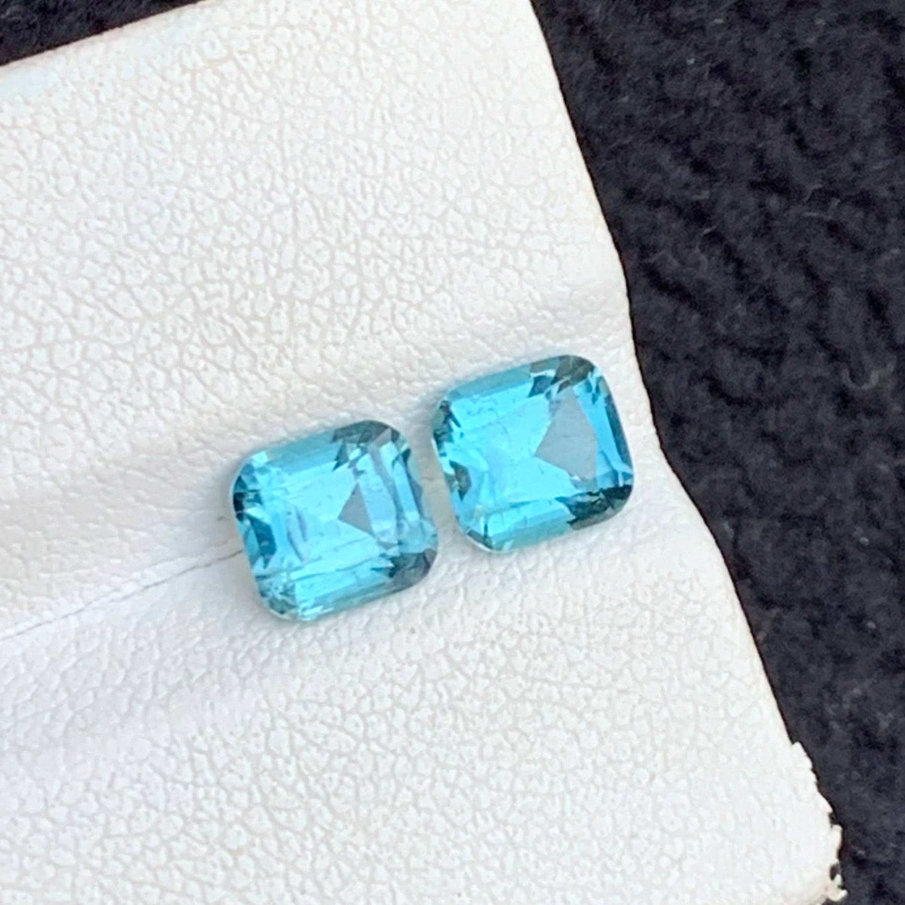 Neon blue tourmaline pair