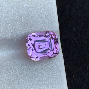 Faceted Natural Pink Kunzite, Cushion Cut 5.80 Carats