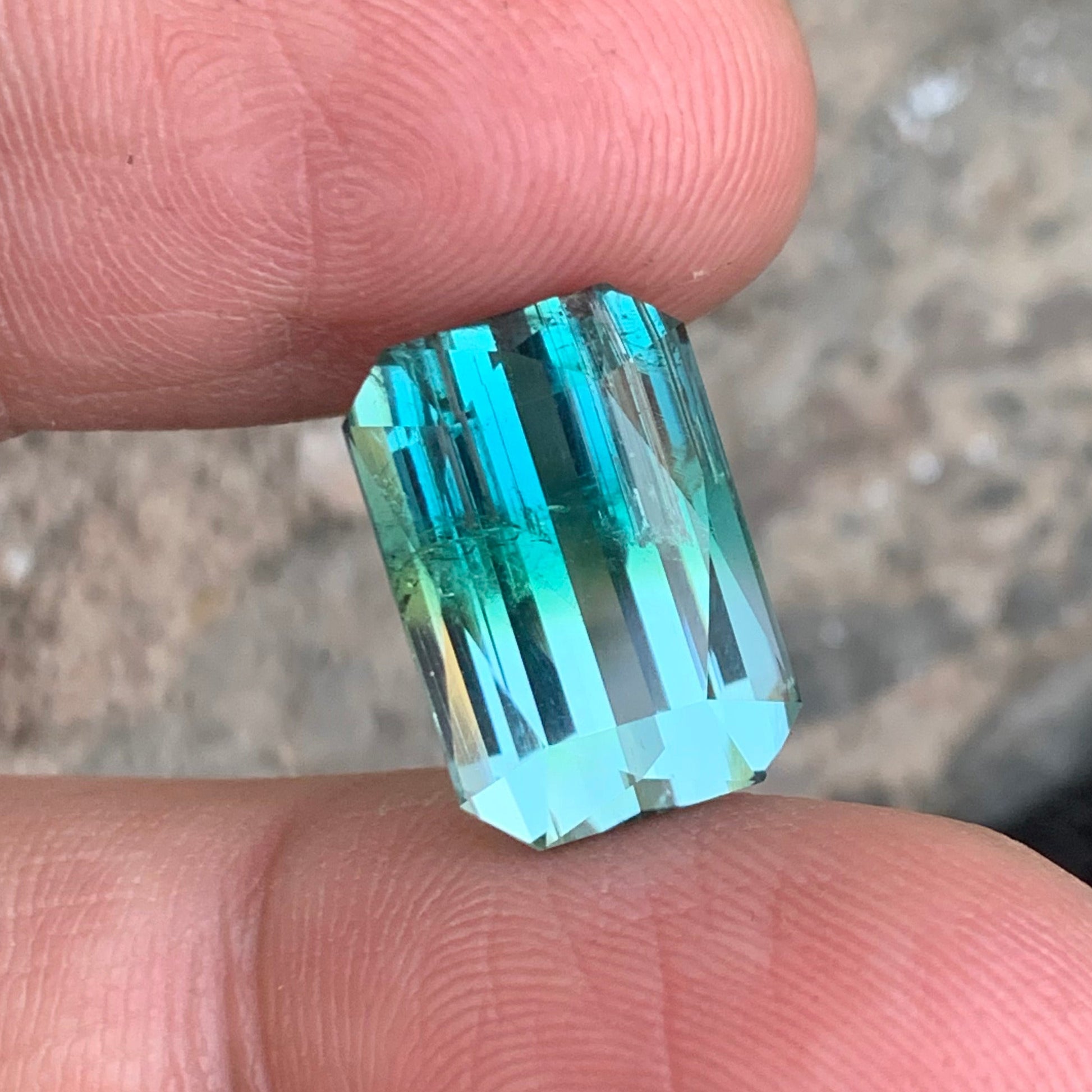 Bicolor Tourmaline Scissor Shape 