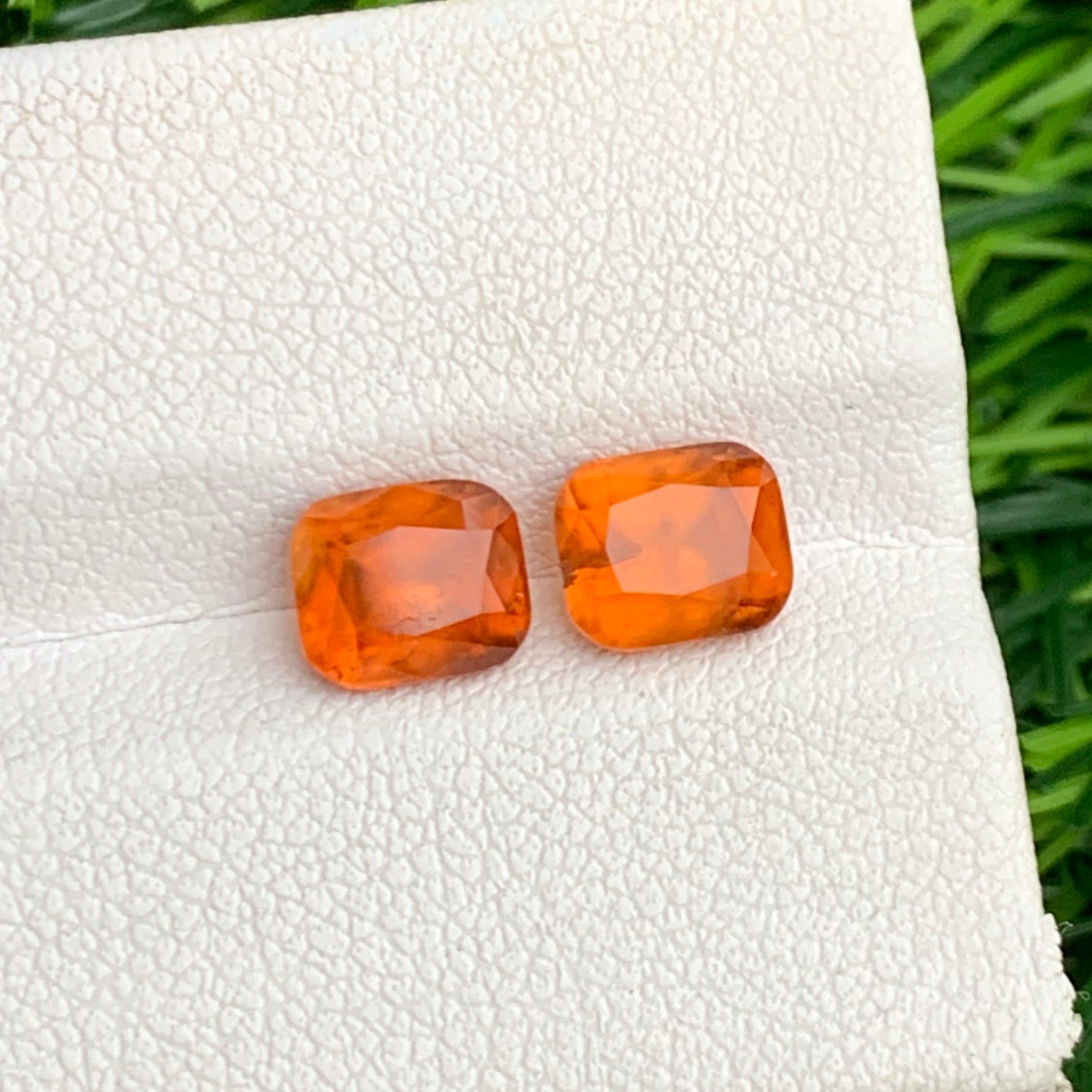 Hessonite stone Pair