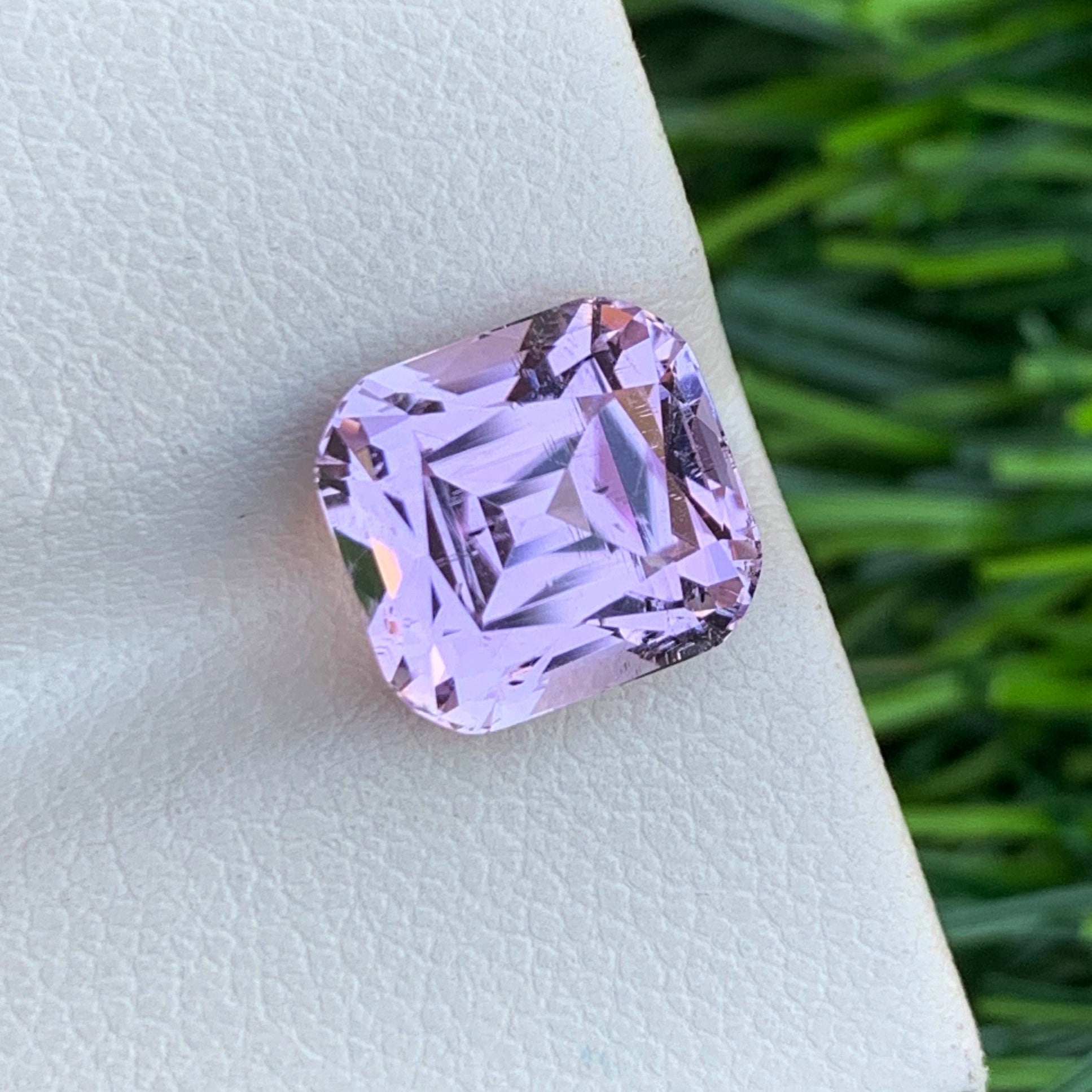 Pink kunzite gemstone