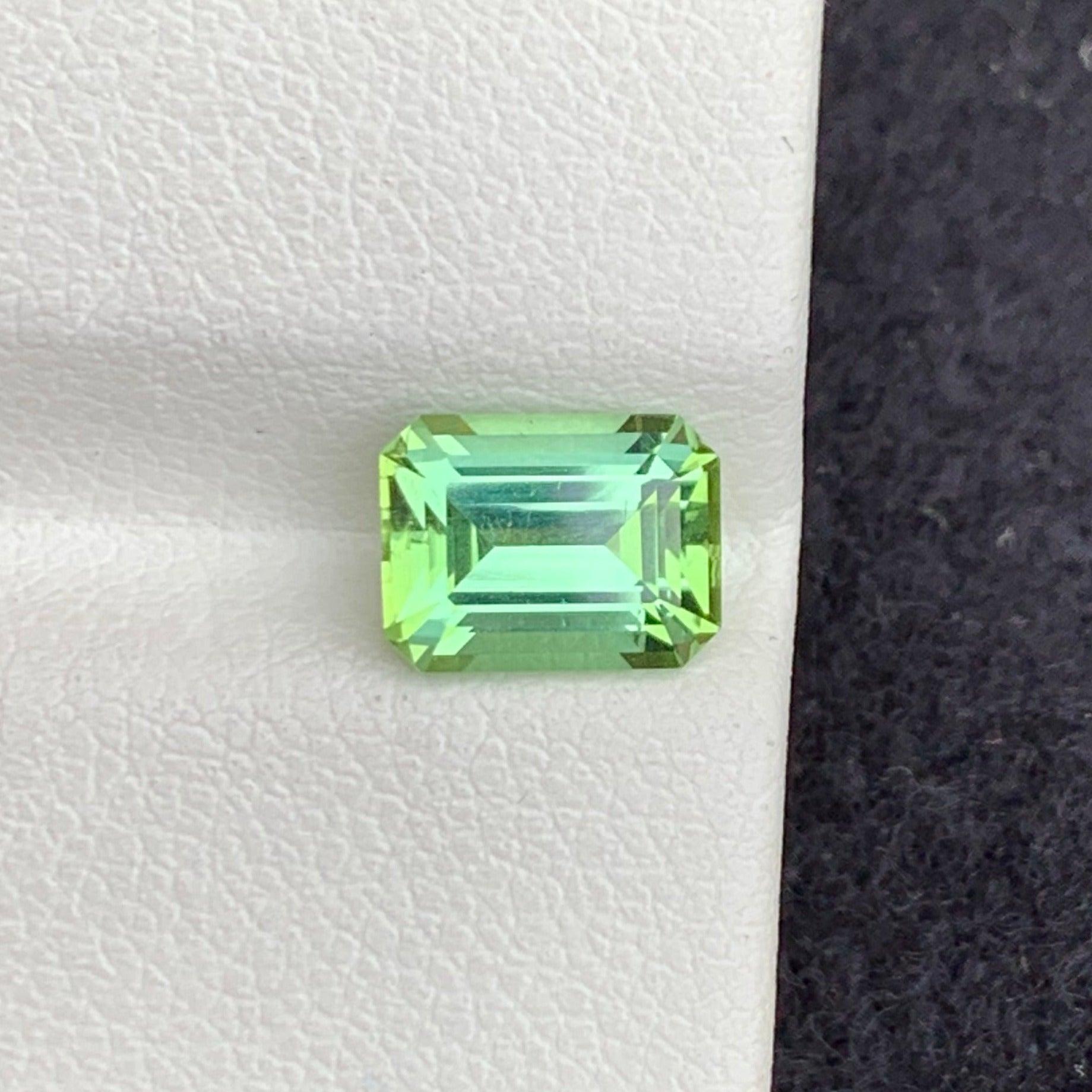 Faceted Apple green tourmaline
