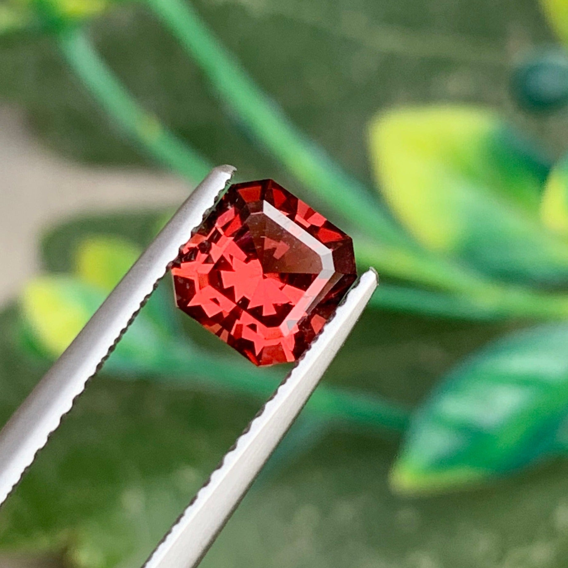 red garnet gemstone