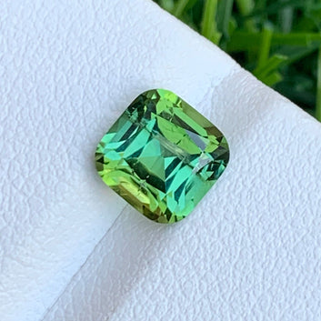 Forest Green Tourmaline from Afghanistan, Cushion Cut 2.00 Cts