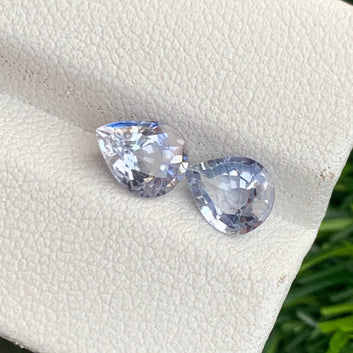 Light Gray Sapphire pair
Light Gray Sapphire earrings