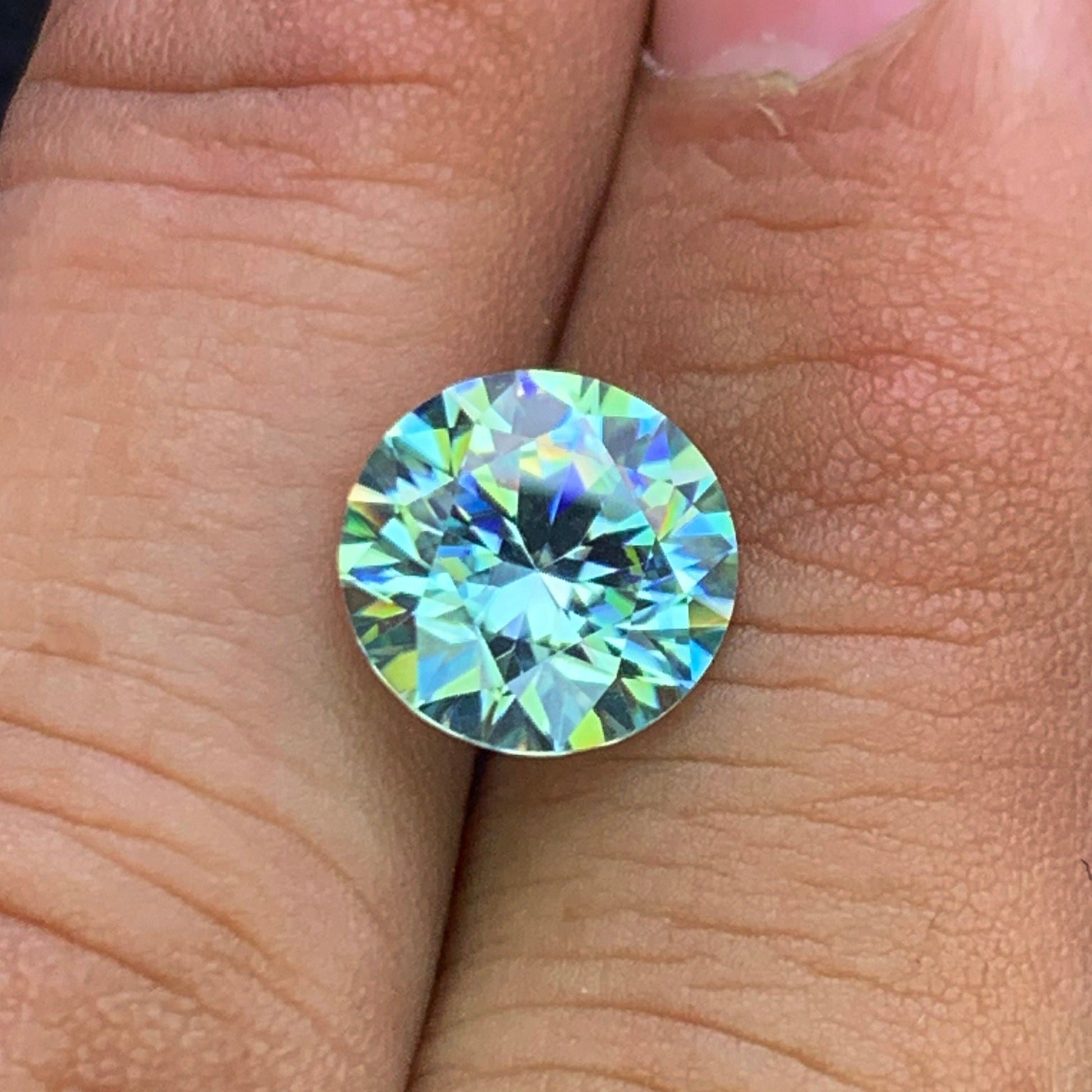 Blue Moissanite