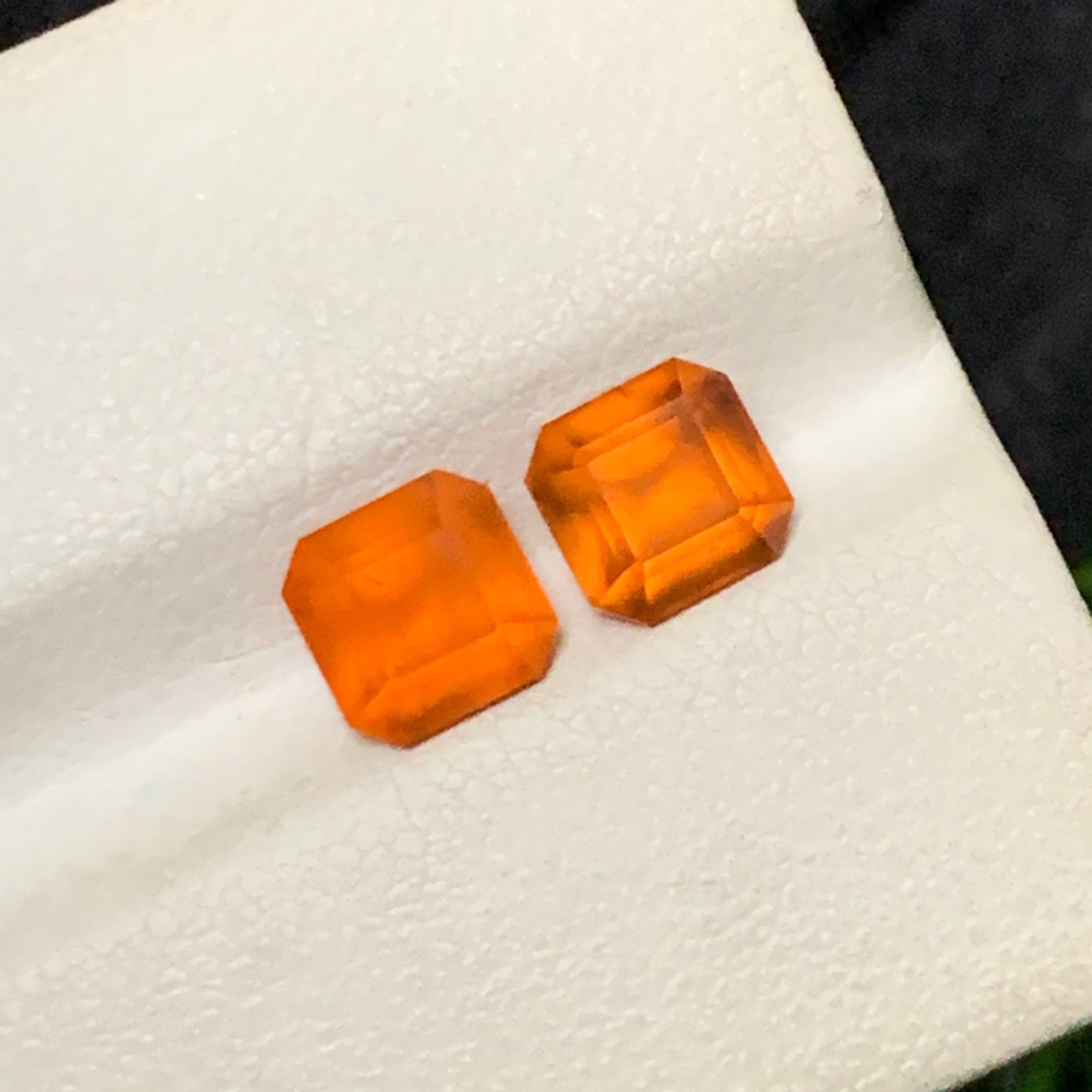 Hessonite Stone Pair