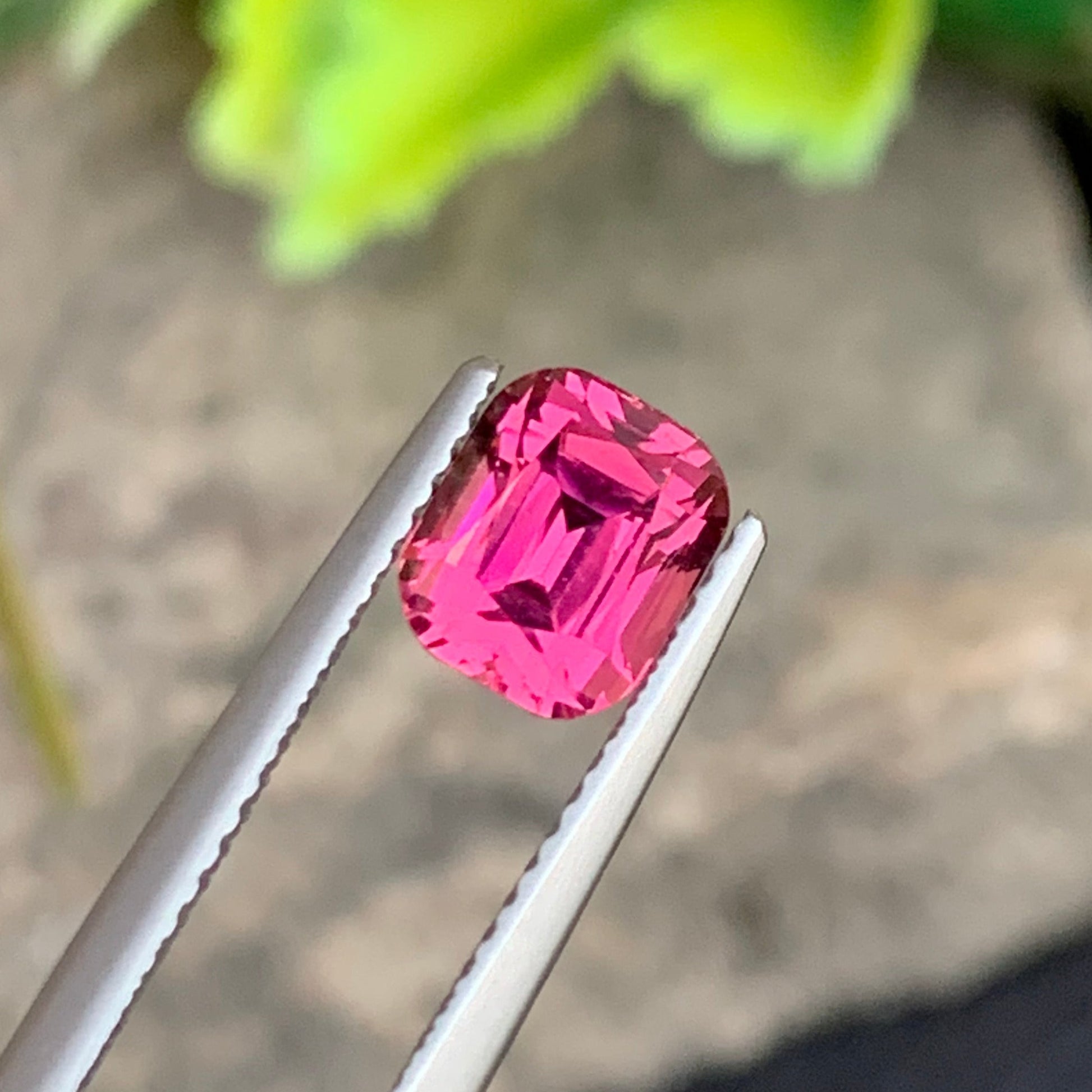 faceted pink rubellite tourmaline