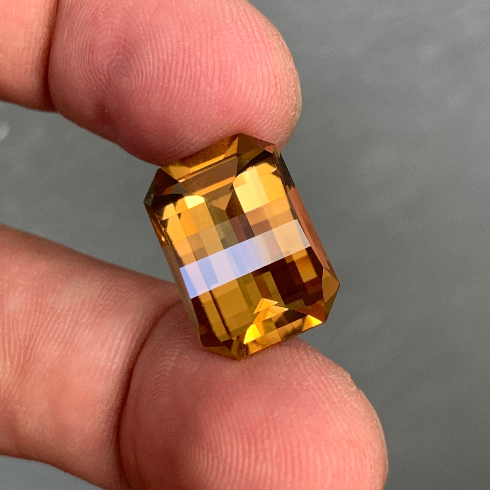 Large 12.65 Carat Citrine Faceted Gemstone