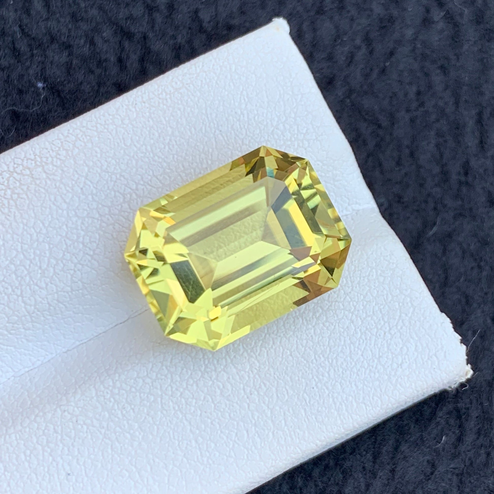 Large 13.55 Carat Lemon Quartz Emerald Shape