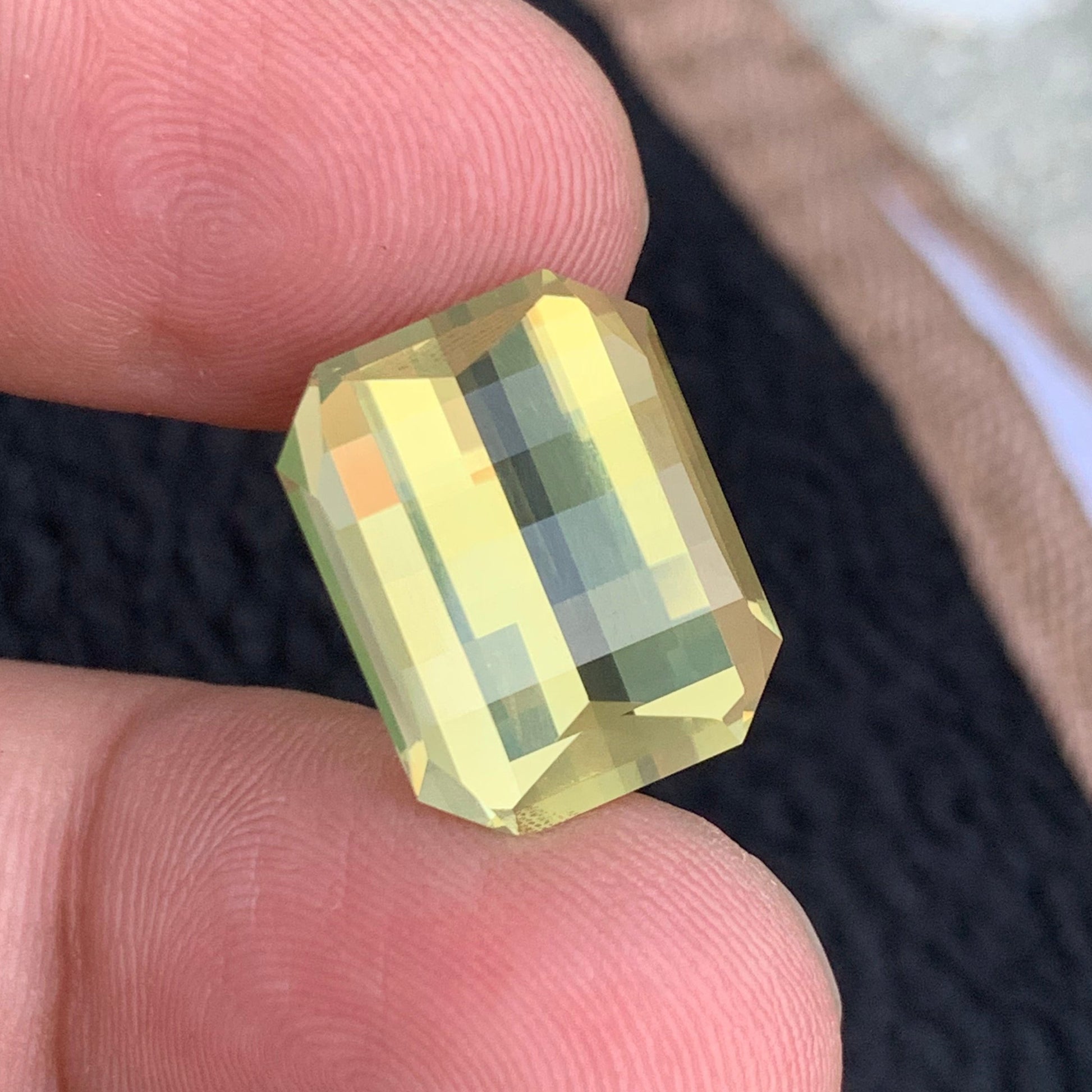 Lemon Quartz Gemstone Emerald Shape USA