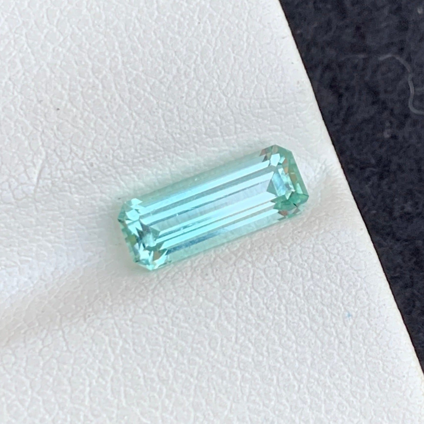 Light Seafoam Tourmaline Backlit to Show Color – Onestep Gems
