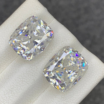 White Moissanite gift
Long Cushion Cut White Moissanite Gemstone Pair
Lab Grown White Moissanite Gemstones 12.70 Carats
