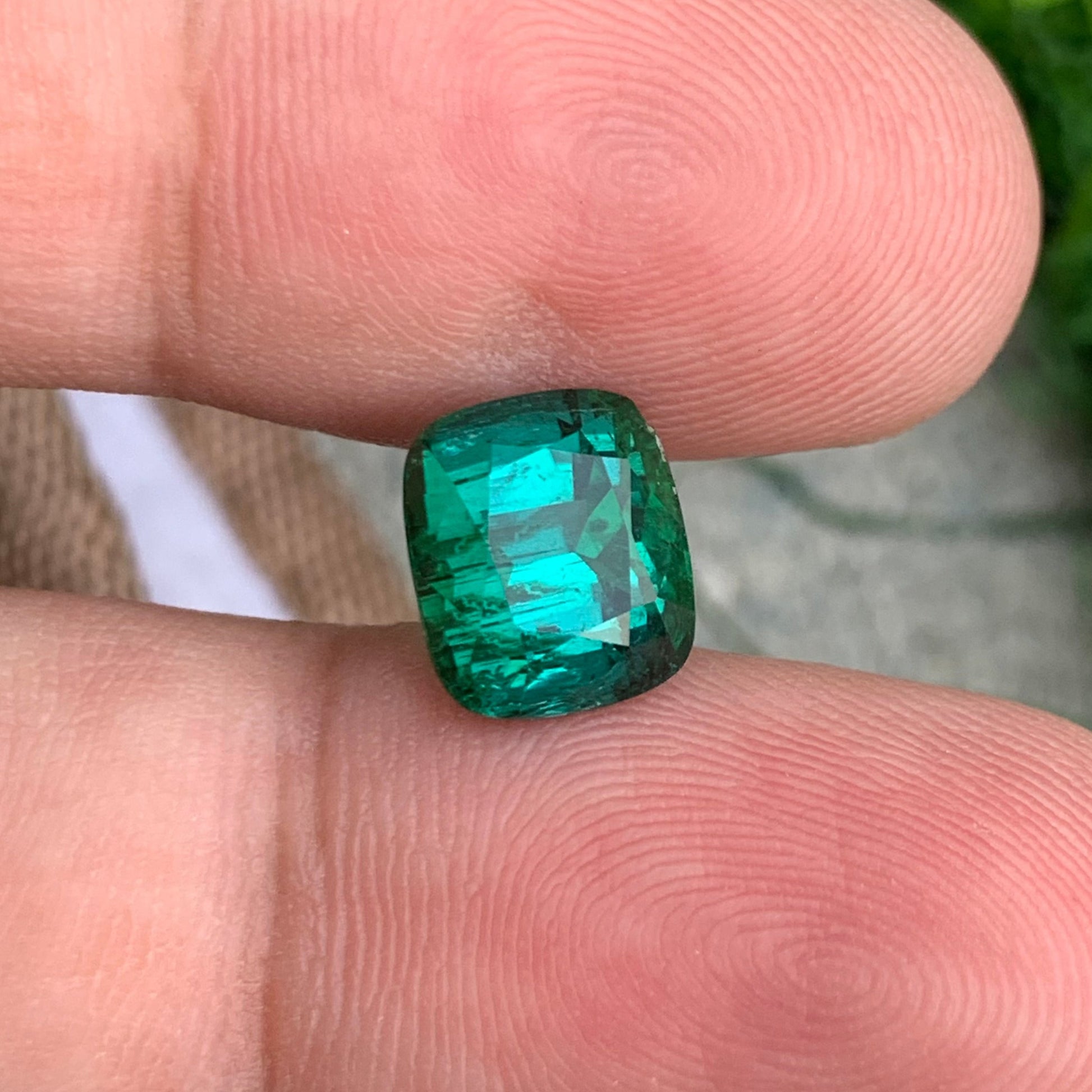 Loose 3.75 Carats Bluish Green Tourmaline Collector Gemstone