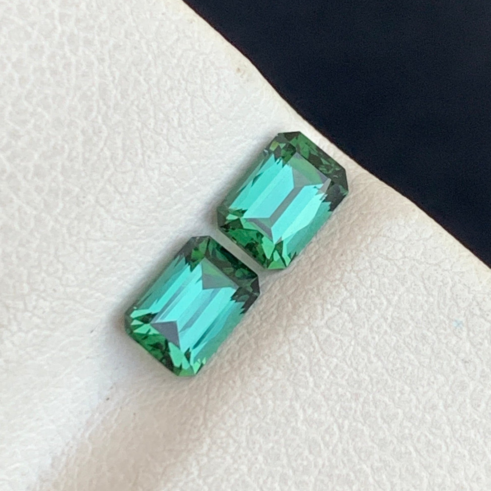 Loose Bluish Green Tourmaline Pair