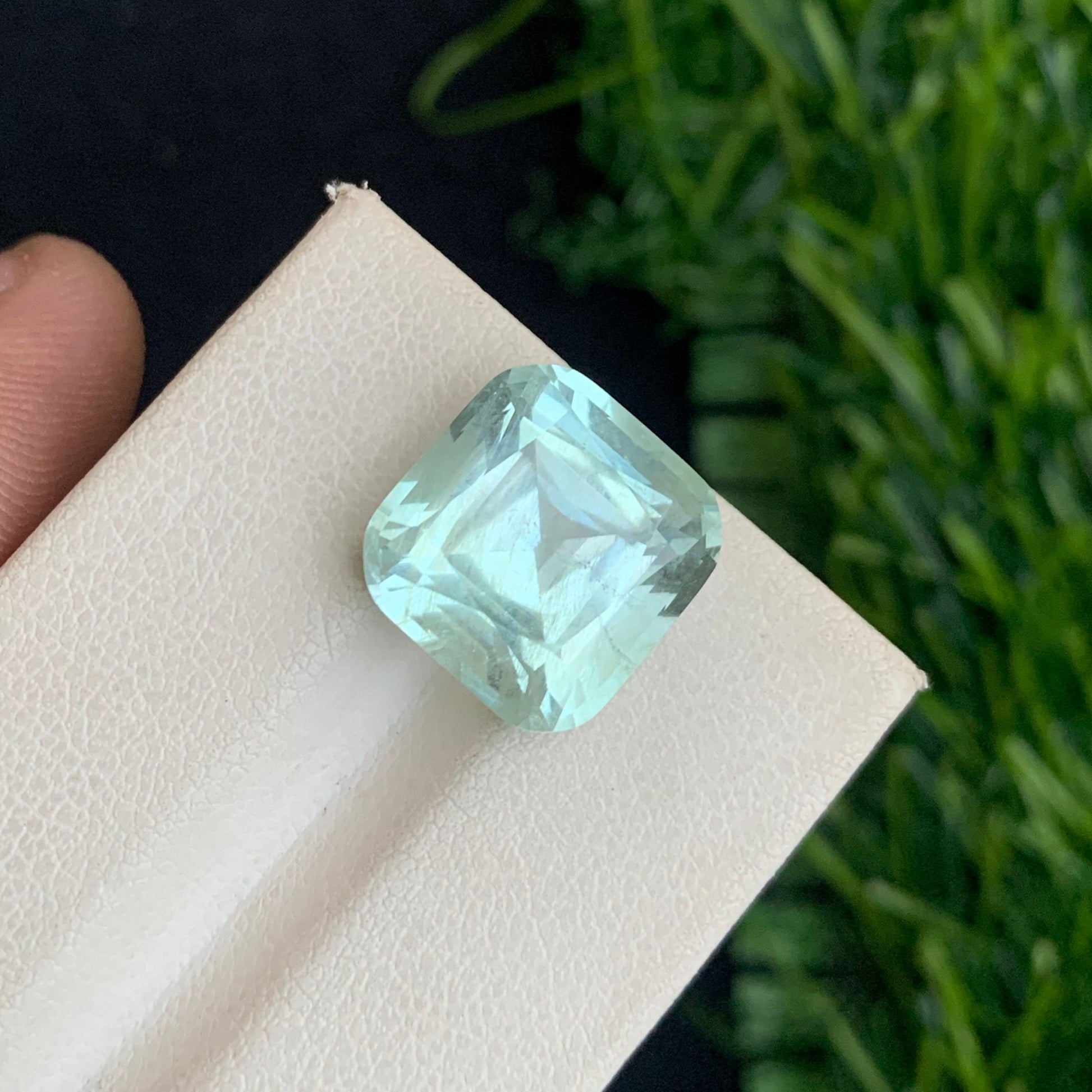 Loose Cushion Cut Aquamarine Stone 9.60 Carats for Jewelry