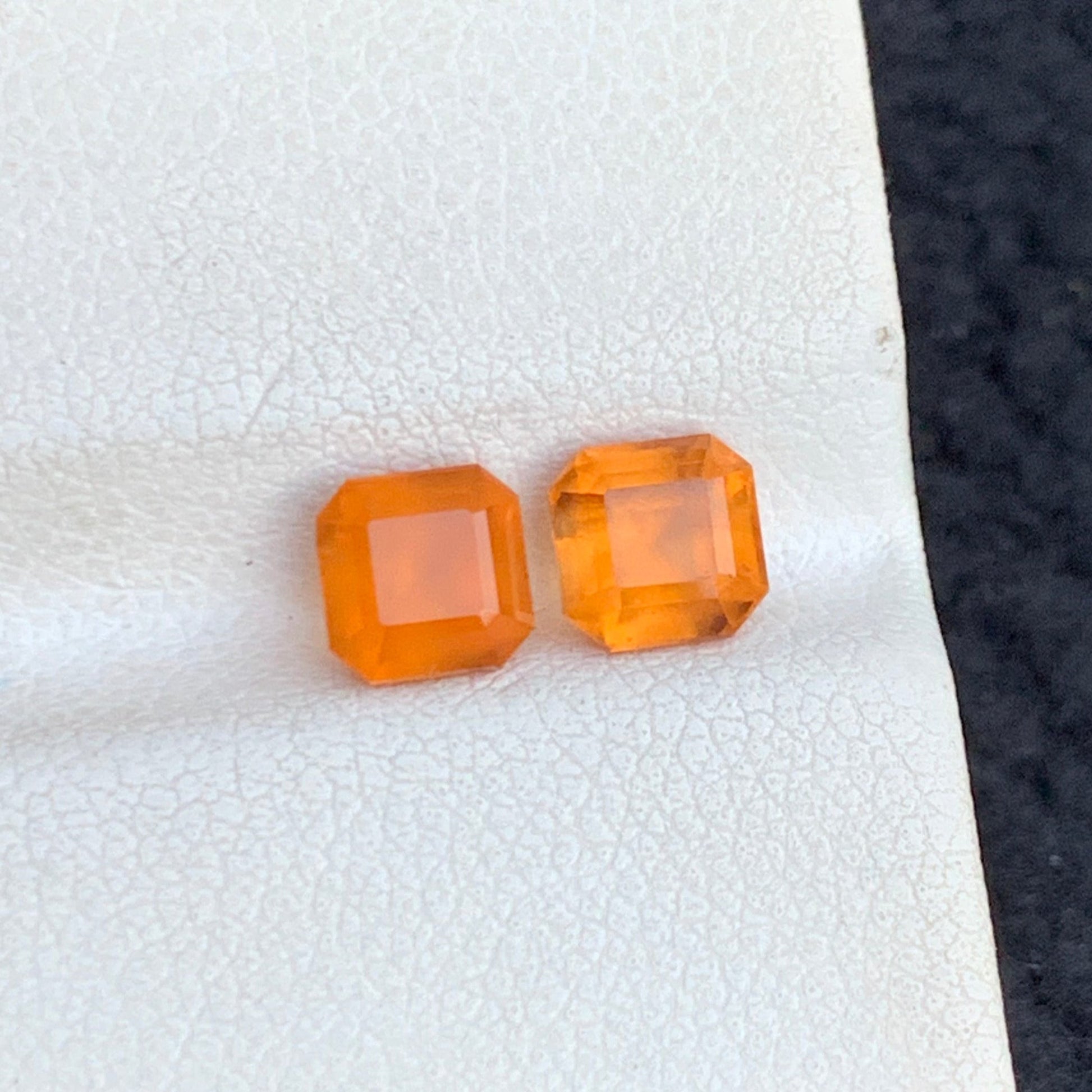 Loose Hessonite Garnet Asscher Cut Gemstones Onestep Gems