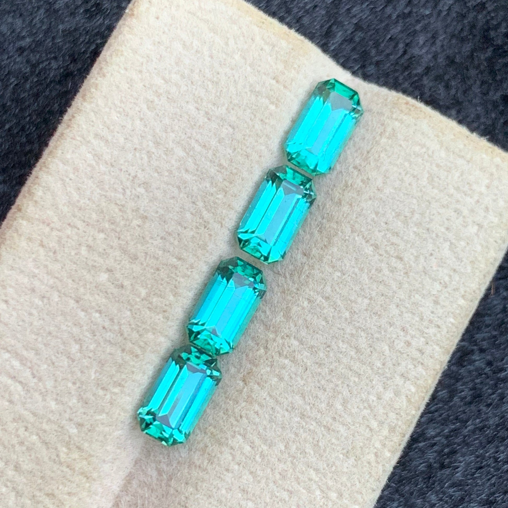 Loose Natural Lagoon Tourmaline Pair Emerald Cut
Blue Green Afghan Tourmaline Pair Eye Clean Gemstones