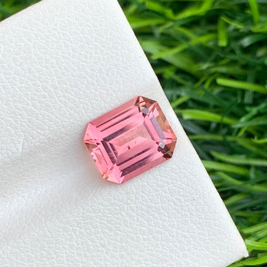 Loose Pink Tourmaline Emerald Cut 2.30 Carats