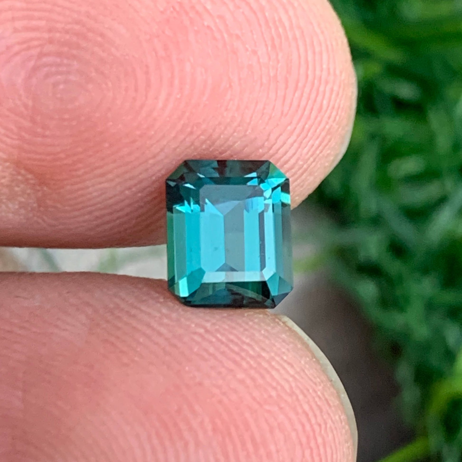 Loose Teal Blue Tourmaline Gemstone 1.45 Carats Afghanistan