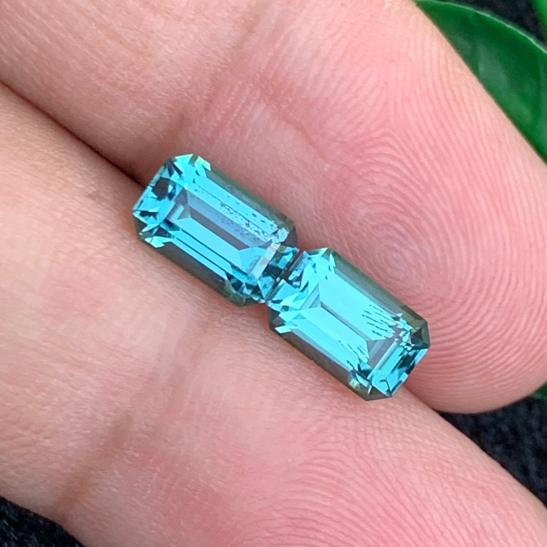 Loose natural lagoon tourmaline gemstones 3.71 carats
Fine quality Afghan lagoon tourmaline pair for earrings