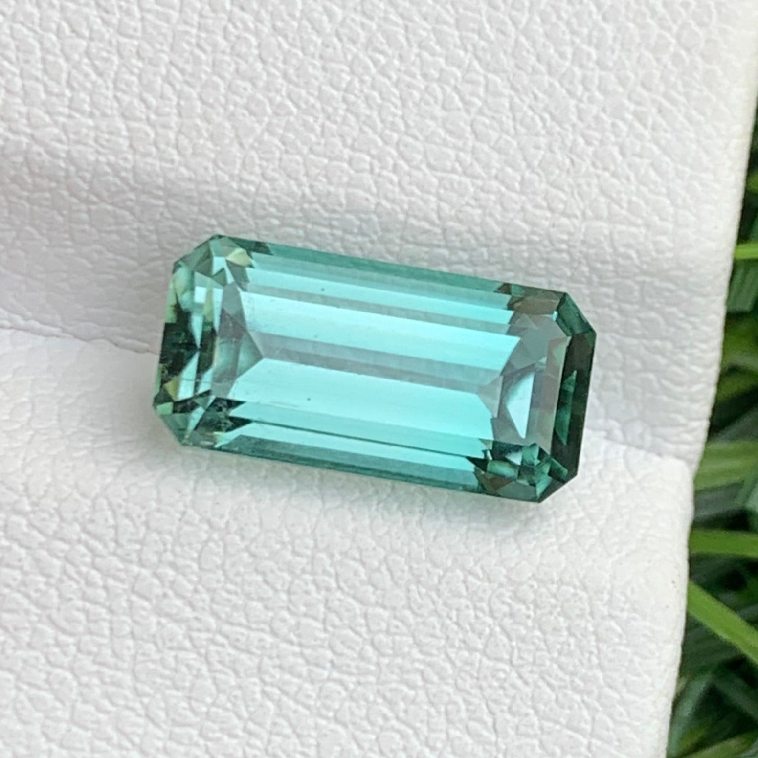 Loupe clean greenish seafoam tourmaline luxury loose stone

Emerald cut tourmaline gemstone for fine custom jewelry