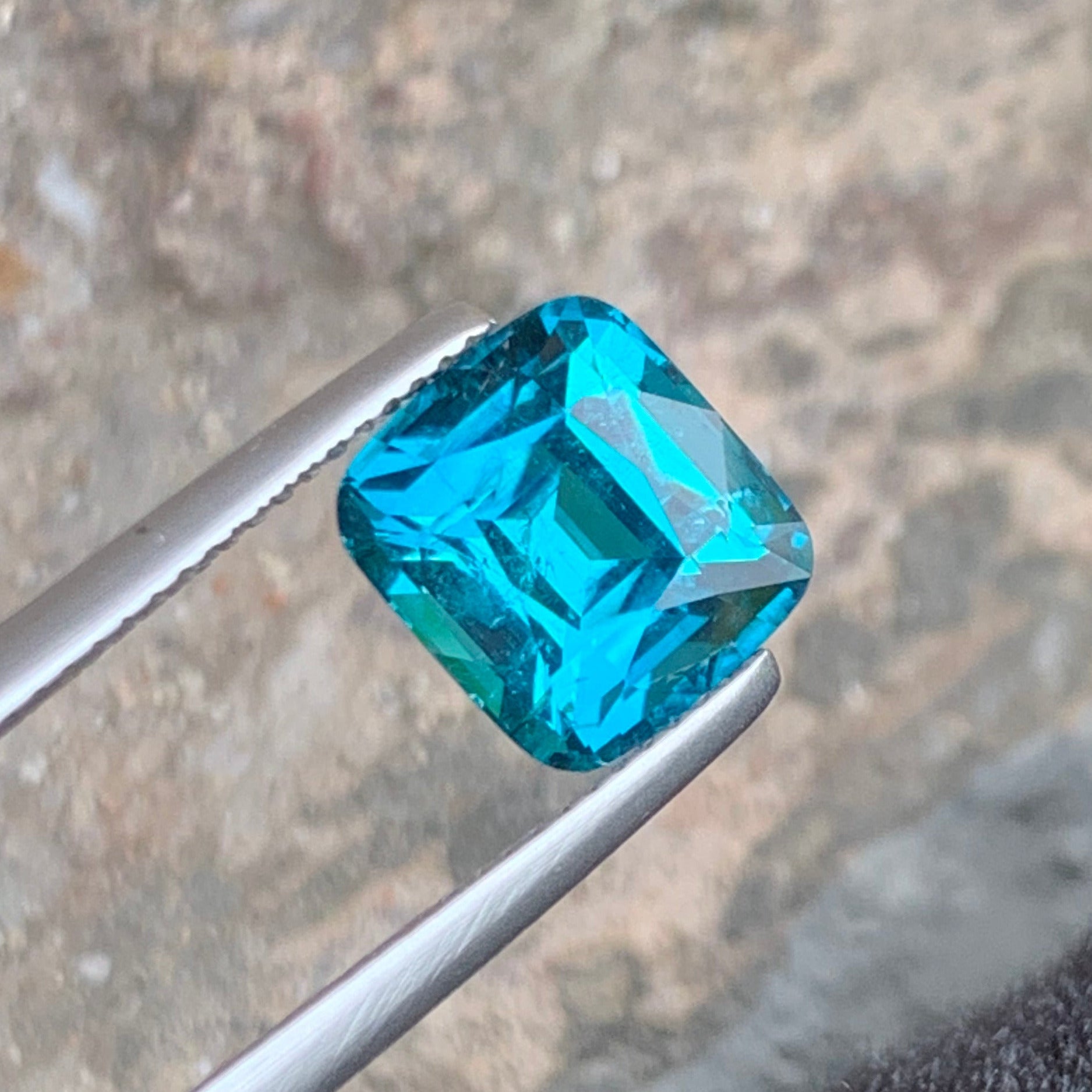 Luxury Afghan blue tourmaline gemstone
Natural cushion cut tourmaline stone