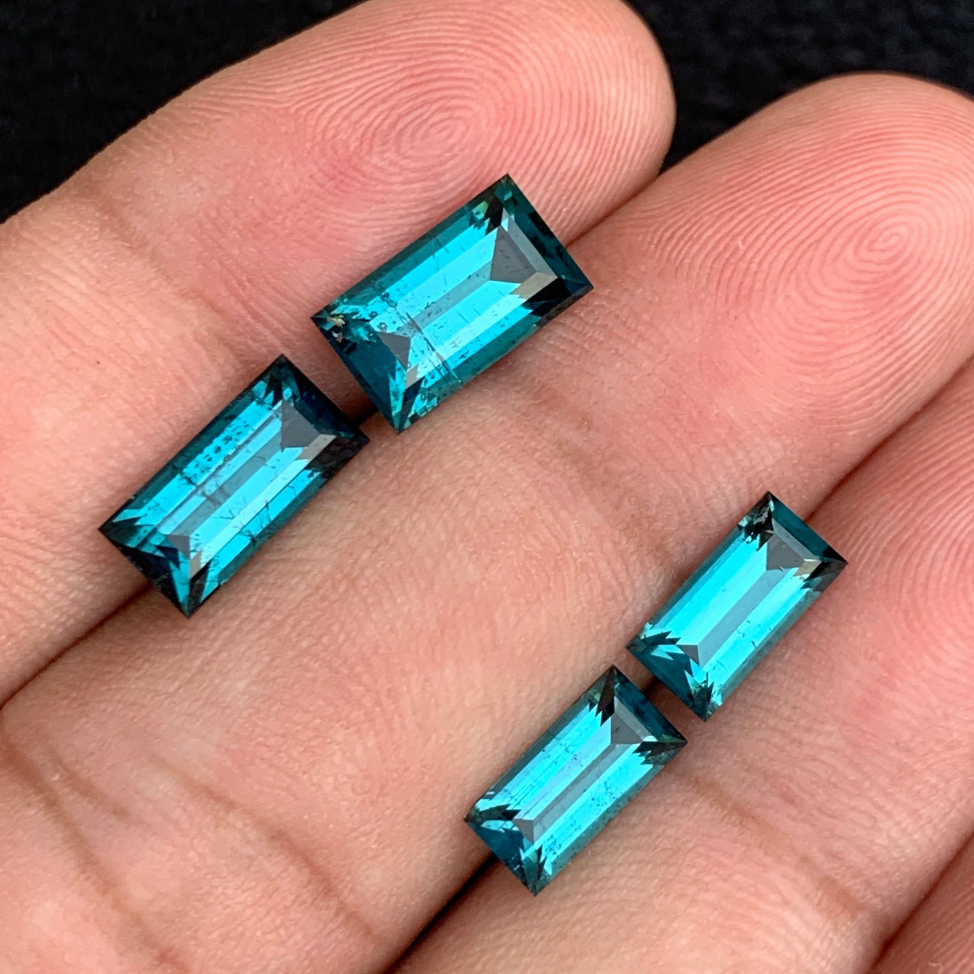 Neon Blue Tourmaline rings
Neon Blue Tourmaline Necklace
Luxury Neon Blue Tourmaline Set by OneStep Gems
Natural Afghan Baguette Cut Tourmaline Set