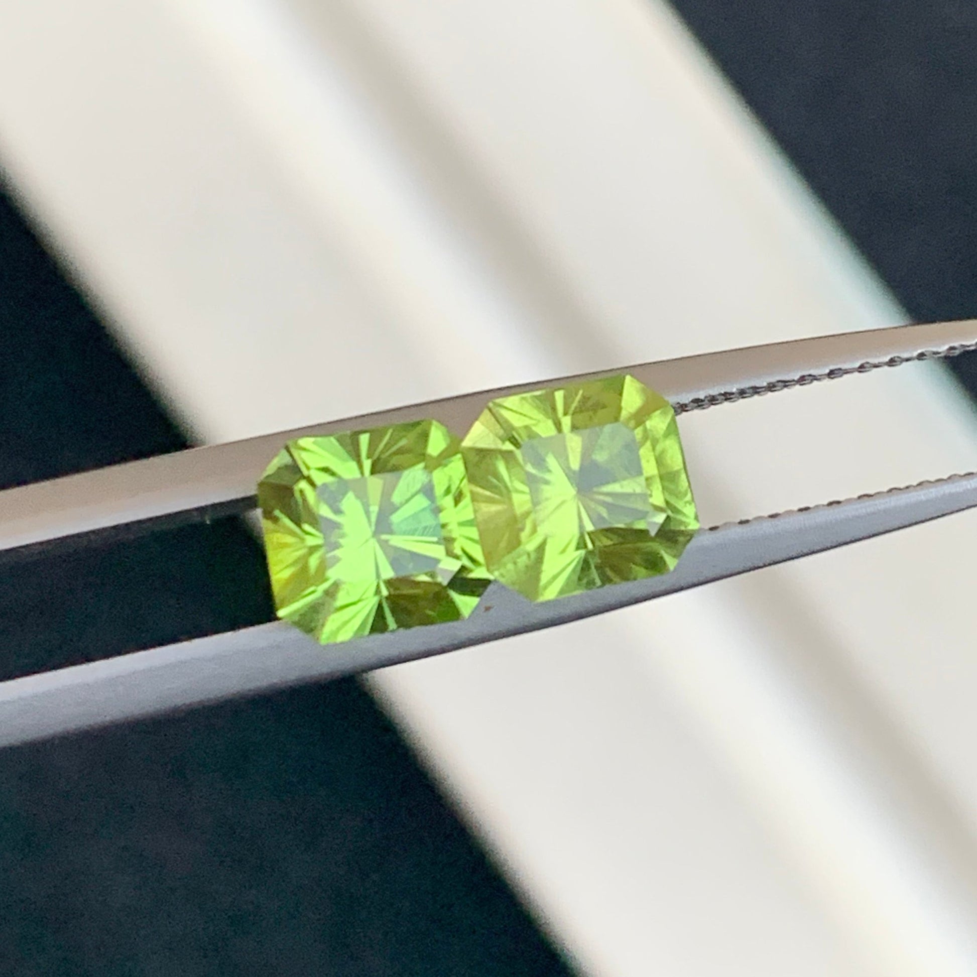 Matching Pair of Peridot Gemstones for Earrings