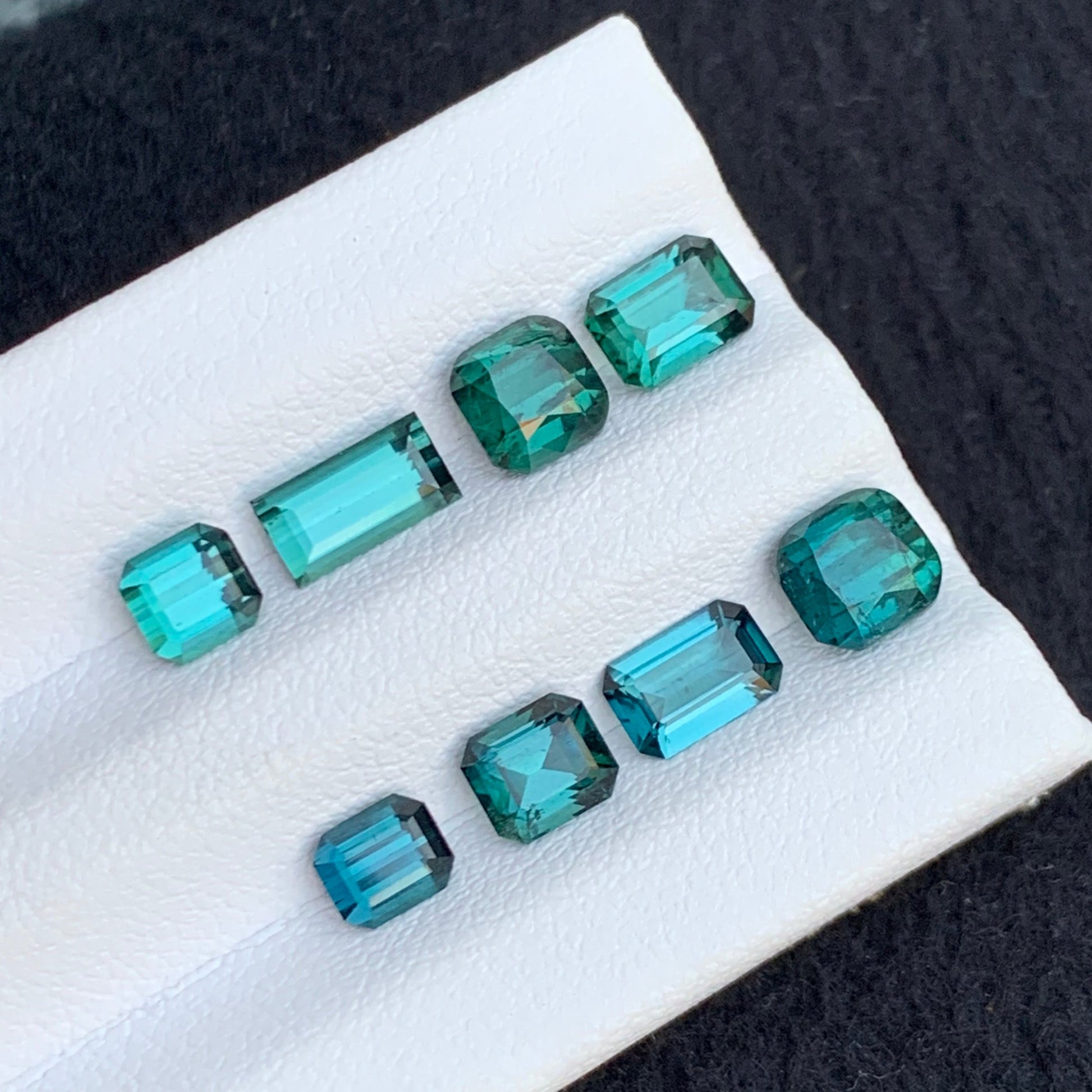 small size jewelry lot
Mixed shape bluish green tourmaline for jewelry USA