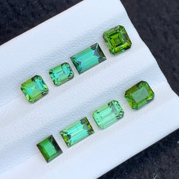 5.70 Carats Mixed Shape Green Tourmaline Lot – Natural Afghan Gemstones for Jewelry | Onestep Gems