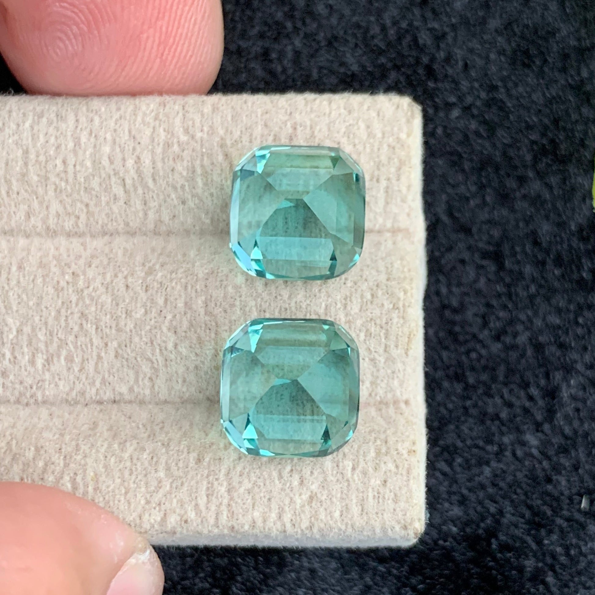 Natural Afghan Greenish Seafoam Tourmaline matching gemstones
Premium 11.97 carat Seafoam Tourmaline pair for custom jewelry