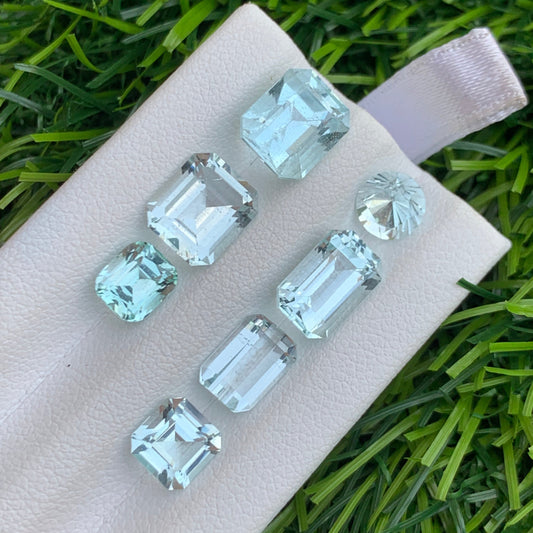 Natural Aquamarine Lot 13.75 Carats – Mixed Shape Light Blue Gemstones for Jewelry | Onestep Gems USA