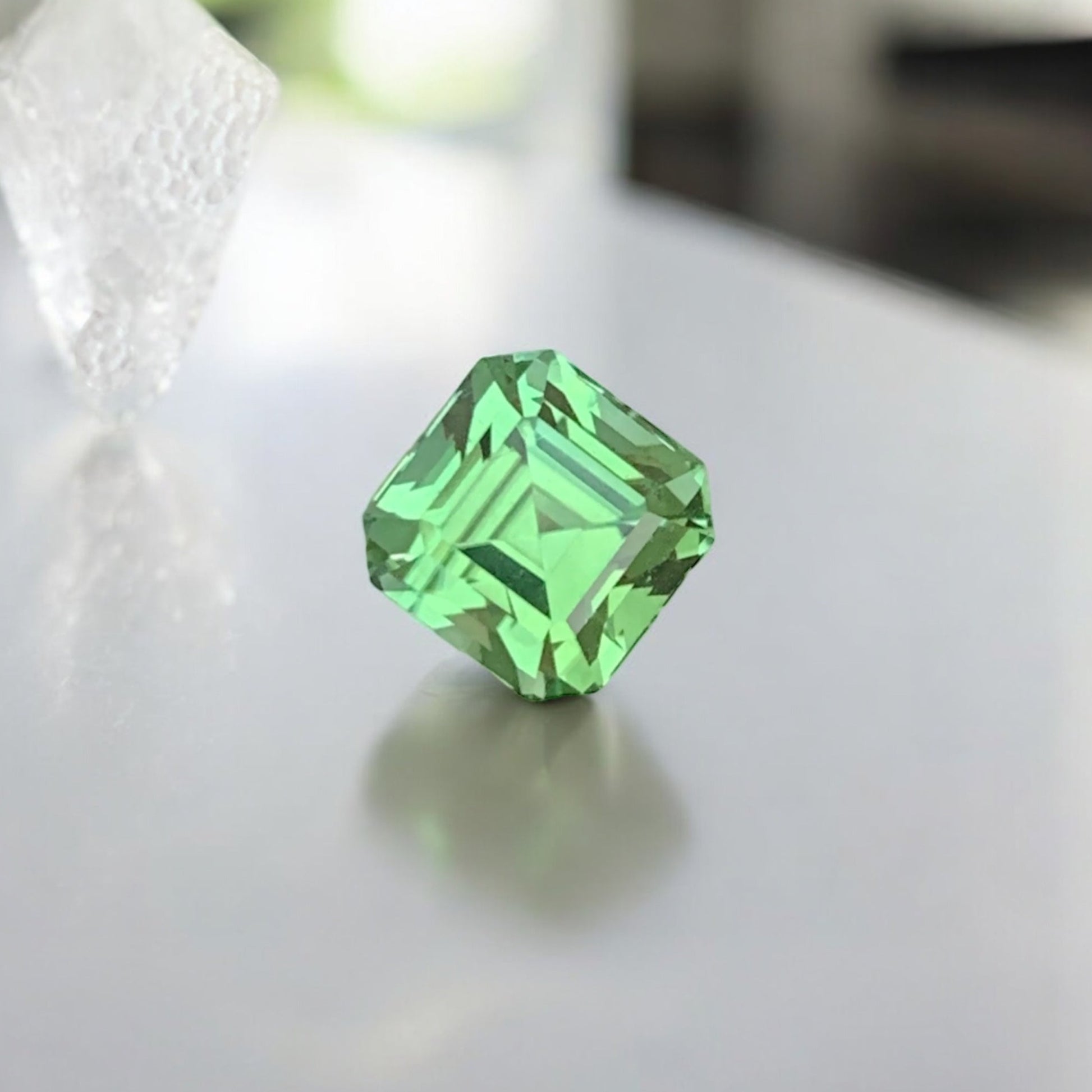 Green Peridot
Natural Asscher cut green peridot gemstone loose stone