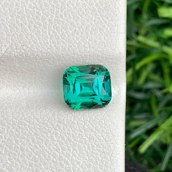 Natural Bluish Green Tourmaline 1.45 Carats – Side Angle