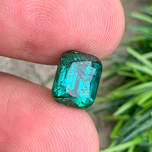 Natural Bluish Green Tourmaline Cushion Cut Gemstone