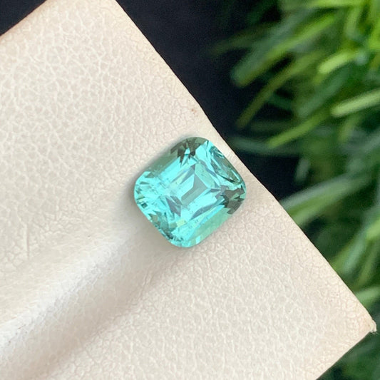 Natural Greenish Seafoam Tourmaline Cushion Cut 1.70 Carats