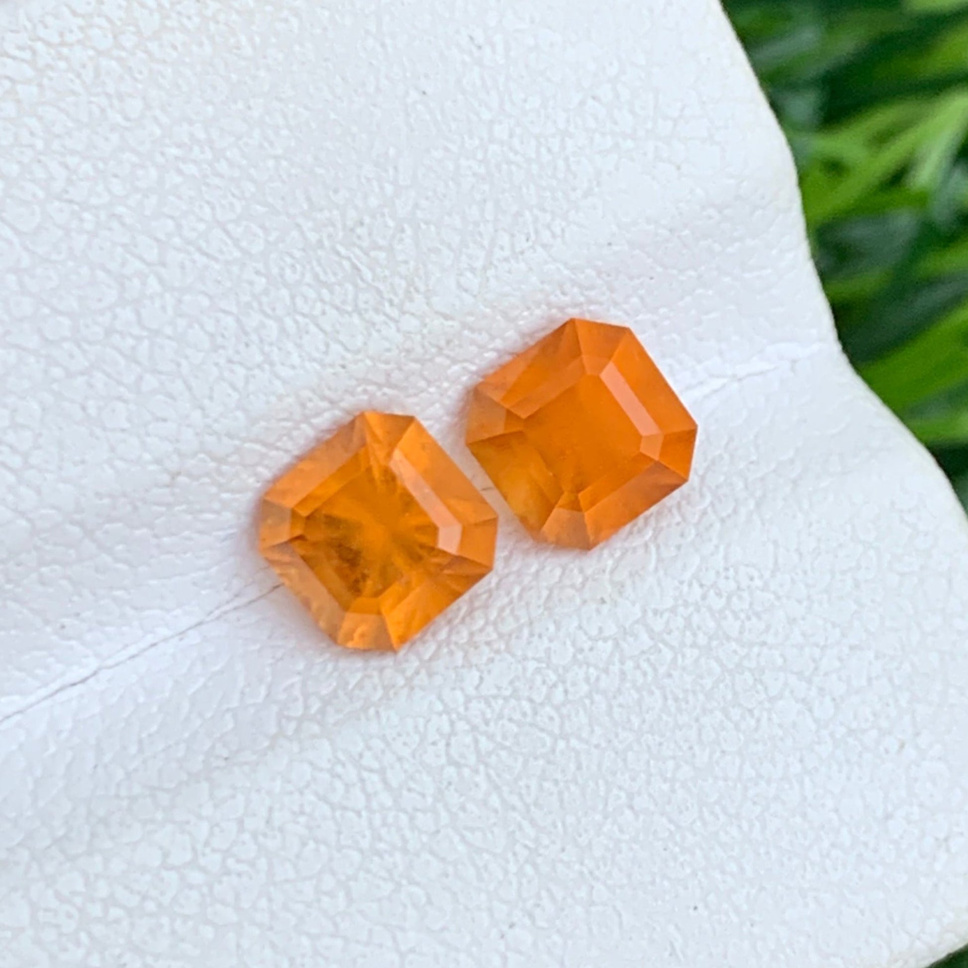 Natural Hessonite Garnet Earrings Stones