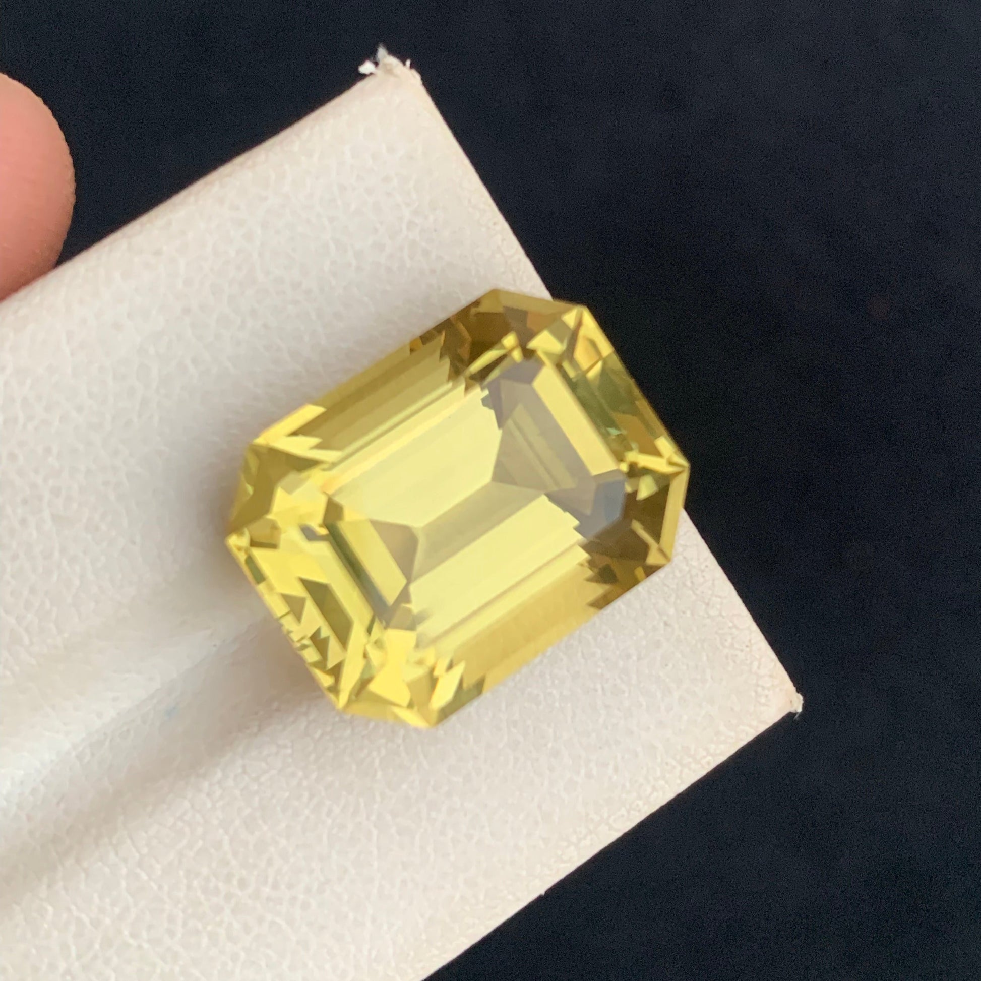 Natural Lemon Quartz 16.65 Carats Emerald Cut