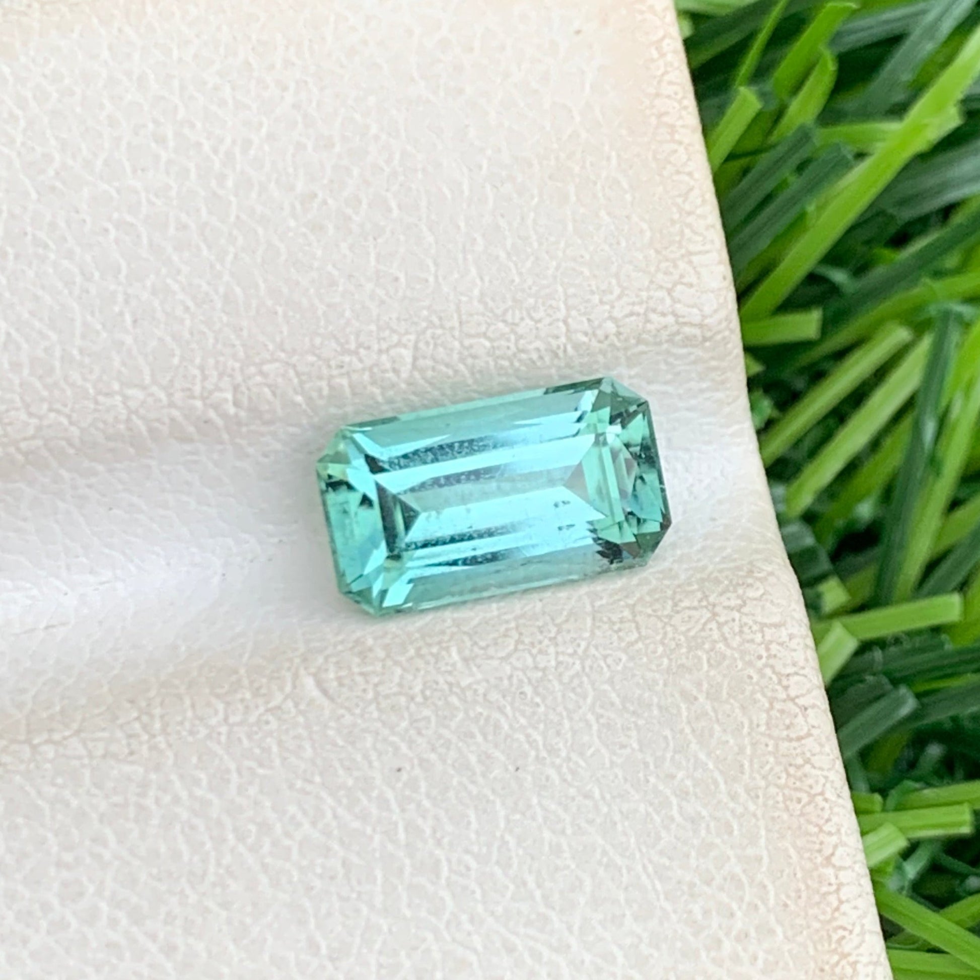 Natural Mint Green Tourmaline 1.80 Carat Scissor Cut