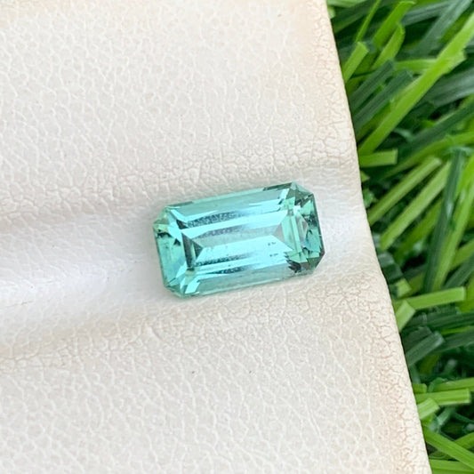 Natural Mint Green Tourmaline 1.80 Carat Scissor Cut
