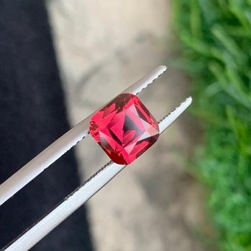 Natural Pinkish Red Garnet Cushion Cut 1.95 Carats
